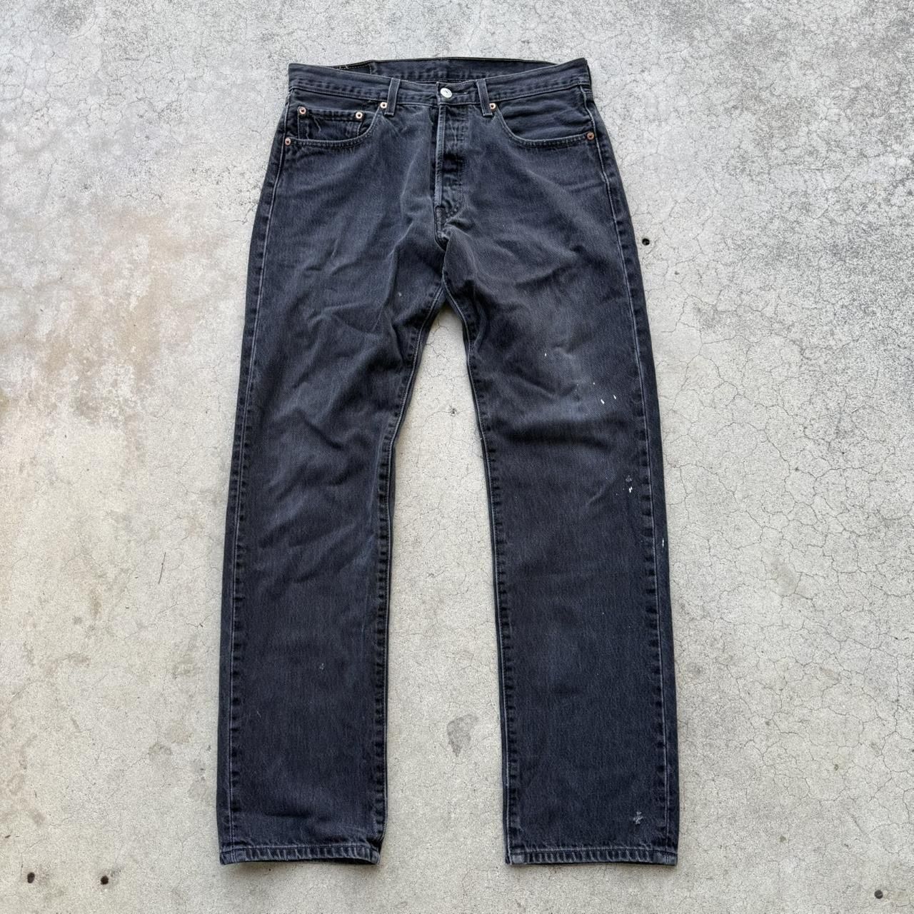 Vintage Y2K Distressed Levi’s 501 Black Jeans