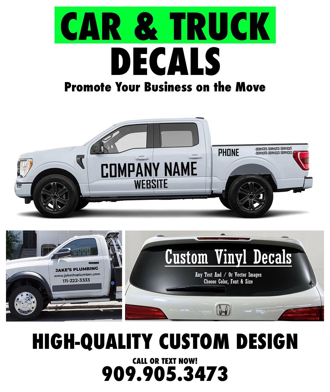 Custom Car & Truck Decals - Graphic Design -Logo