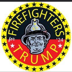 Firefighters For Trump Sticker 5 Inch