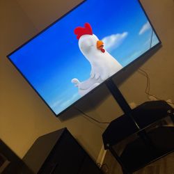 55” Vizio QLED 4k Smart TV and Glass Stand