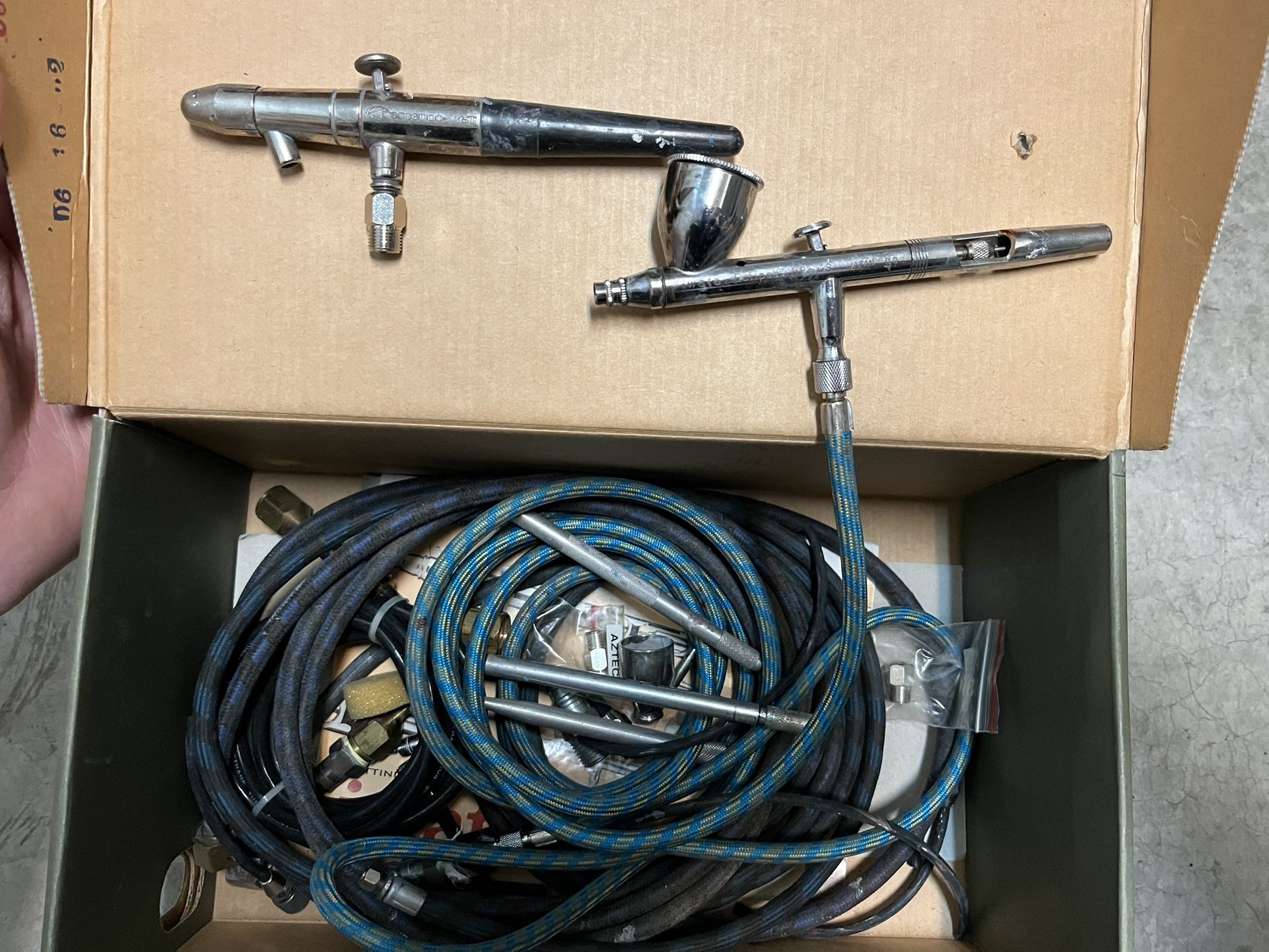 Airbrush Kit - Iwata HP-C Plus & Thayer & Chandler T61 w/ Hoses & Accessories