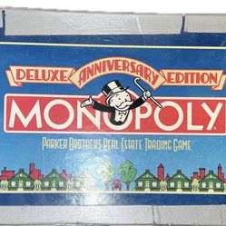 1984/1985 MONOPOLY "Deluxe Anniversary Edition" GAME #0007