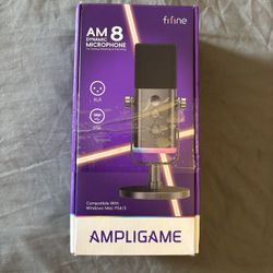 Fifine AM8 Dynamic Microphone RGB Gaming, Streaming, Podcast, New