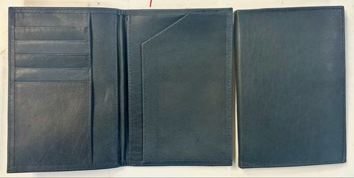 Passport holder in REAL leather  ready to be hot stamped for a Travel Agency promo gift.
