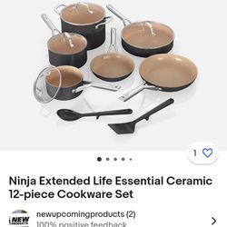 Ninja Ceramic Cooking Set Of 12 Pots Pans And Skillets