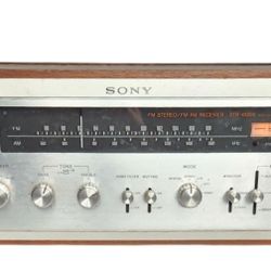 Sony STR-6055 Stereo Receiver With Wood Case/tested And Worked