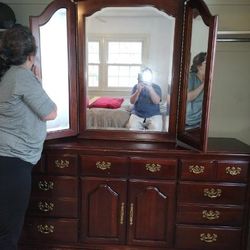 American Drew Dresser With Beveled  Mirror 