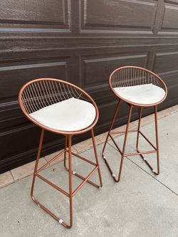 Kirpi Rose Gold Bar Stools Set