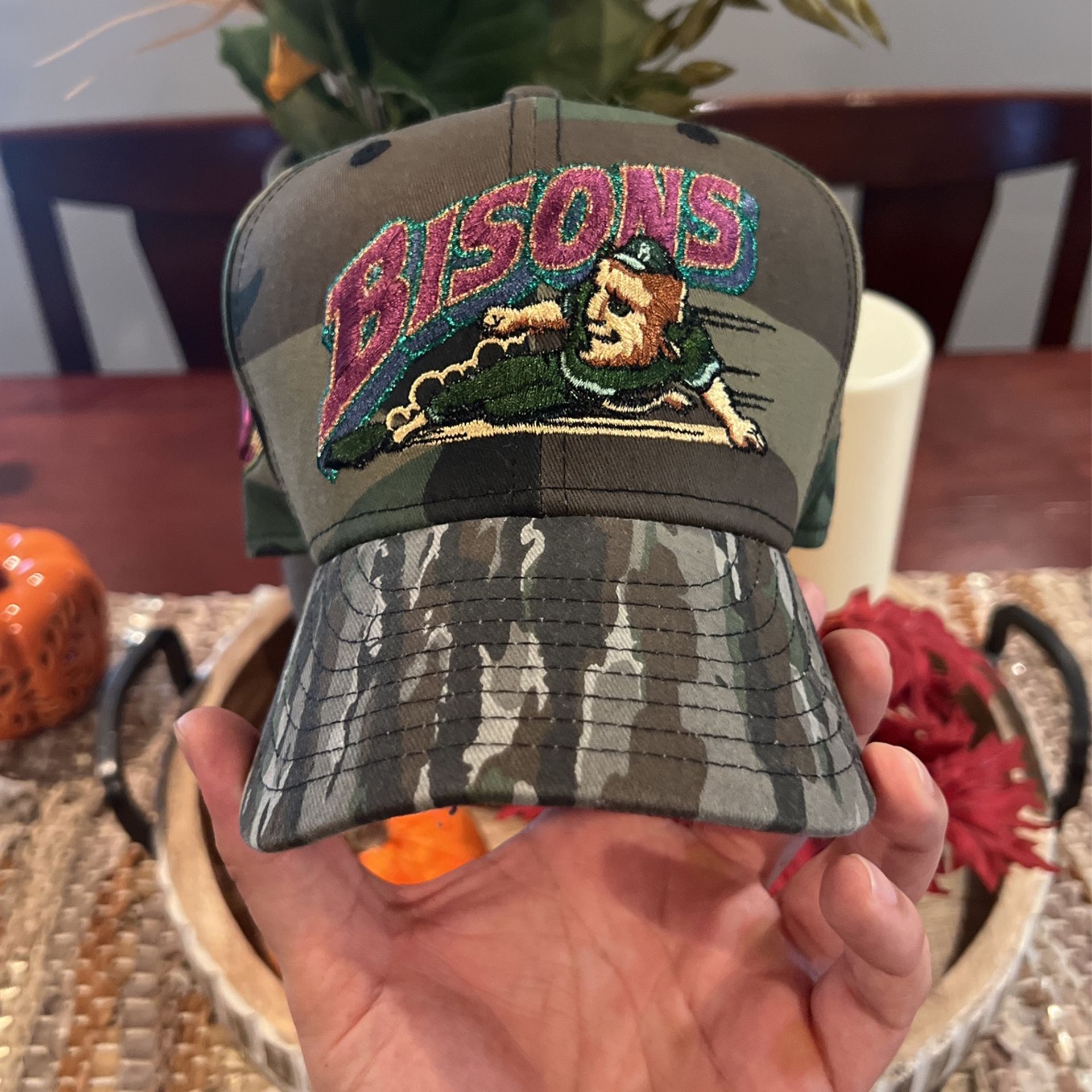 Camouflage Buffalo Bison Fitted With Real Tree