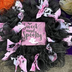 Pink And Black Wreath