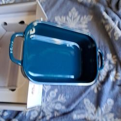 Staub 2 Quart Rectangle Baker Dark Teal-Le Mar