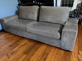 Gray Fabric Two-Seat Sofa