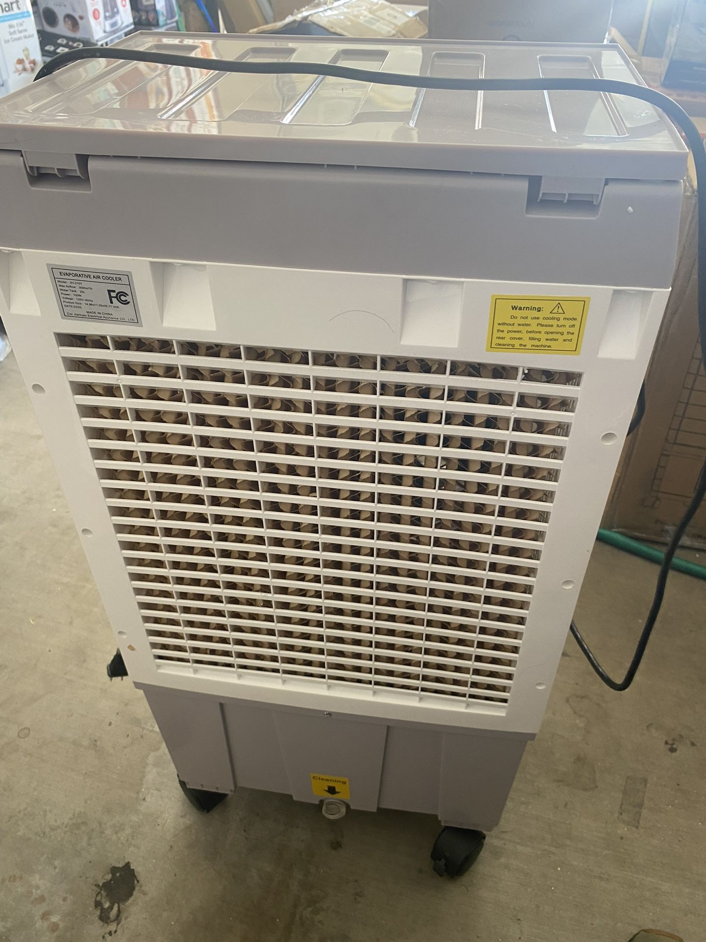 Evaporative Air Cooler, 1800CFM Windowless Air Conditioner Portable for