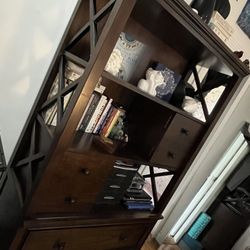 6ft Tall Solid Wood Book Shelf