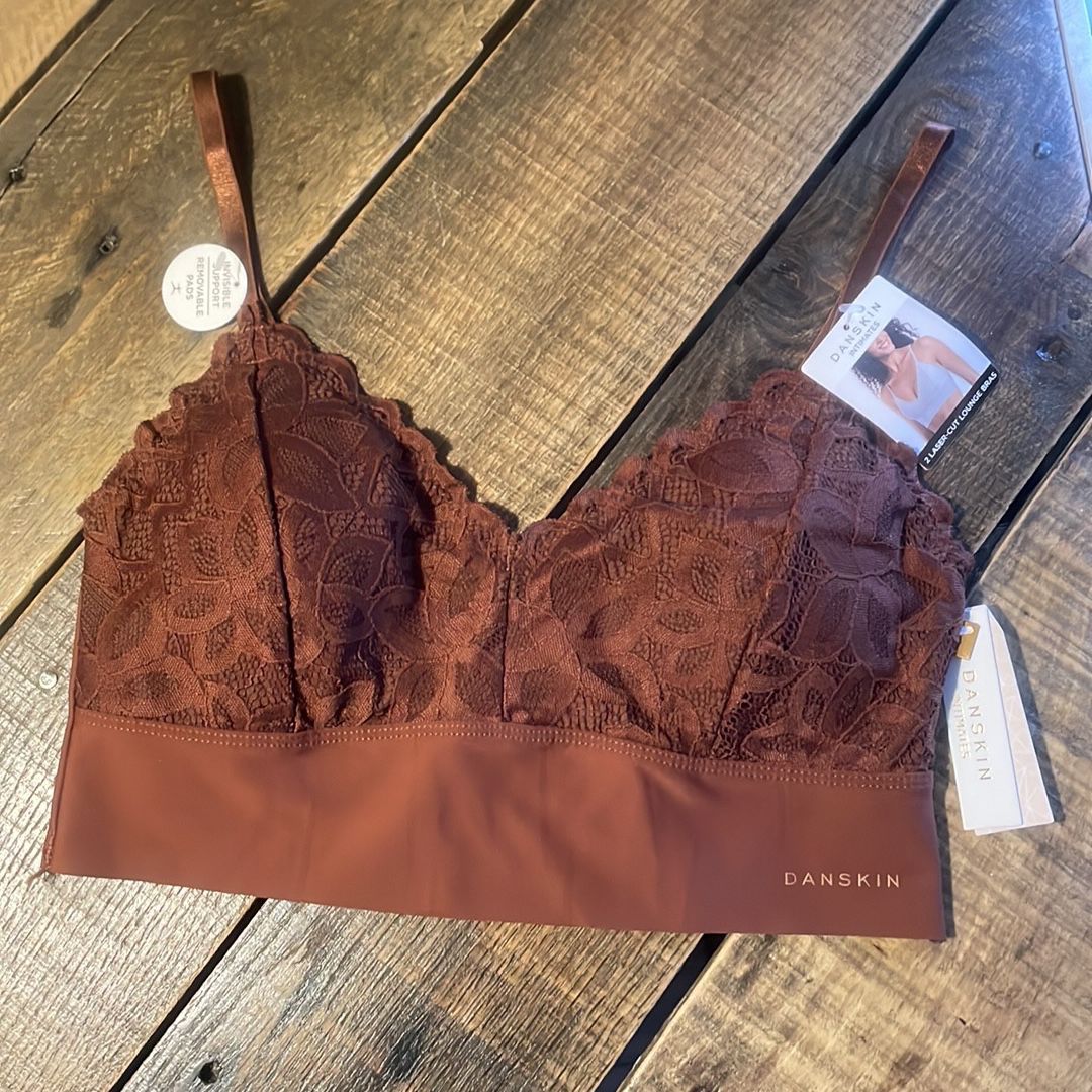 Danskin Intimates Brown Lace Lounge Bra for Sale in Rocky Point