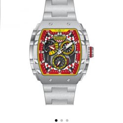 🔥🔥🔥 RARE!!! Invicta Racing Men's Watch 47mm Titanium Silver Red Yellow 49221