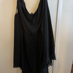 Plus Size Black Mini Dress 