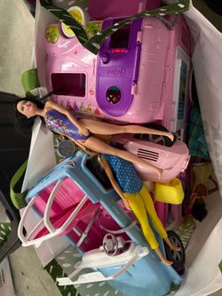 Barbie camping and travel sets