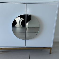 White Steinman Bar Cabinet