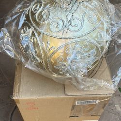 KRINGLE EXPRESS OUTDOOR INDOOR LIT CHRISTMAS ORNAMENT GOLD
