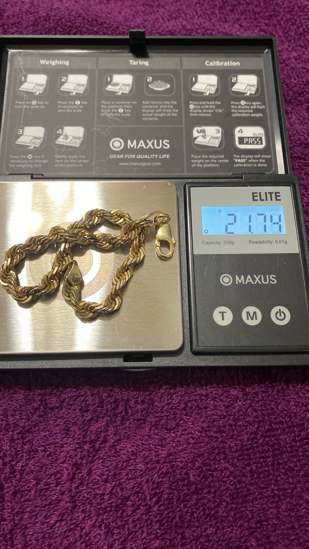 14k Rope Bracelet