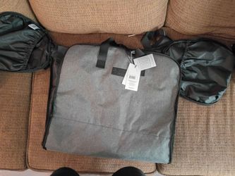 Gray Travel Garment Bag with Tags
