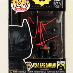 Christian Bale Signed "Batman" #532 Fear Gas Batman Funko Pop! Vinyl Figure (Beckett)