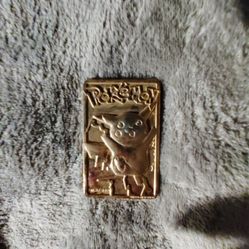Gold Pikachu Card