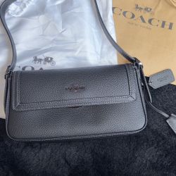 Coach Etta Flap Bag Black/Gunmetal