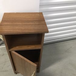 Small Brown Oak Cabinet 