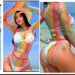 Rainbow Coverup Dresses