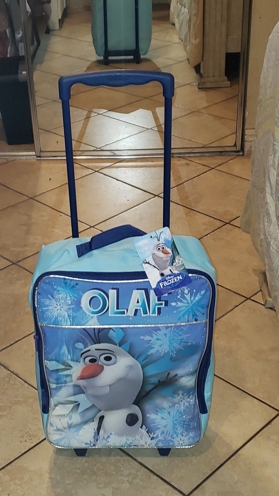 Disney Olaf rolling traveling or school bag