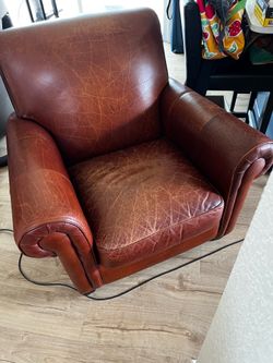Comfy leather club chair