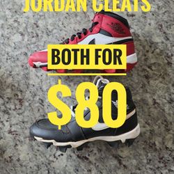 Jordan Baseball Cleats Size 4 Boys Base Ball Tee Glove Catcher Net Shoes Little League 