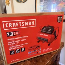 CRAFTSMAN 2-Gallon Single Stage Portable Electric Hot Dog Air Compressor Brand New