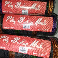 Halloween Polly Burlap Mesh Rolls Qty of 3 All Three For $35