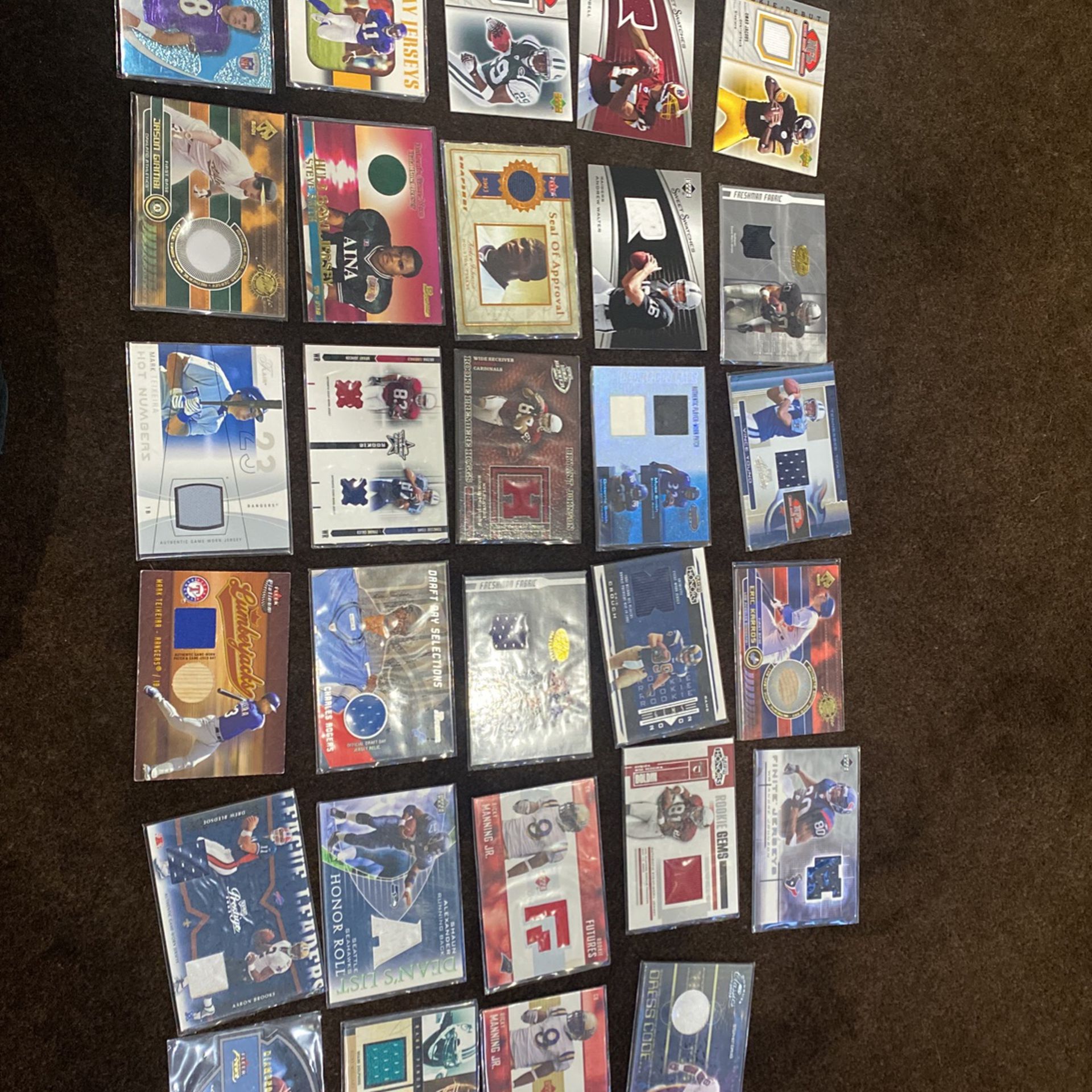 40 jersey cards numbered football