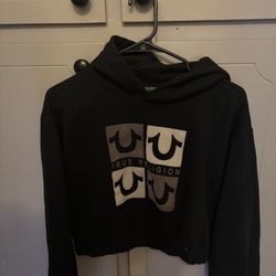 Black True Religion Cropped Sweater