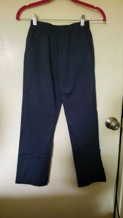 NWT Unik School Uniform Pants Elastic Waist Navy Blue Youth Kids Size 10
