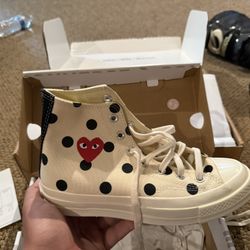 CDG high top polkadot Converse BRAND NEW!