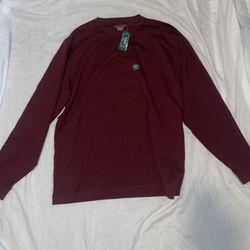 L.L.Bean Plain Red Long-sleeve Size Medium