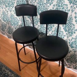 Black Bar stool high chair 43in x 29in set of 2