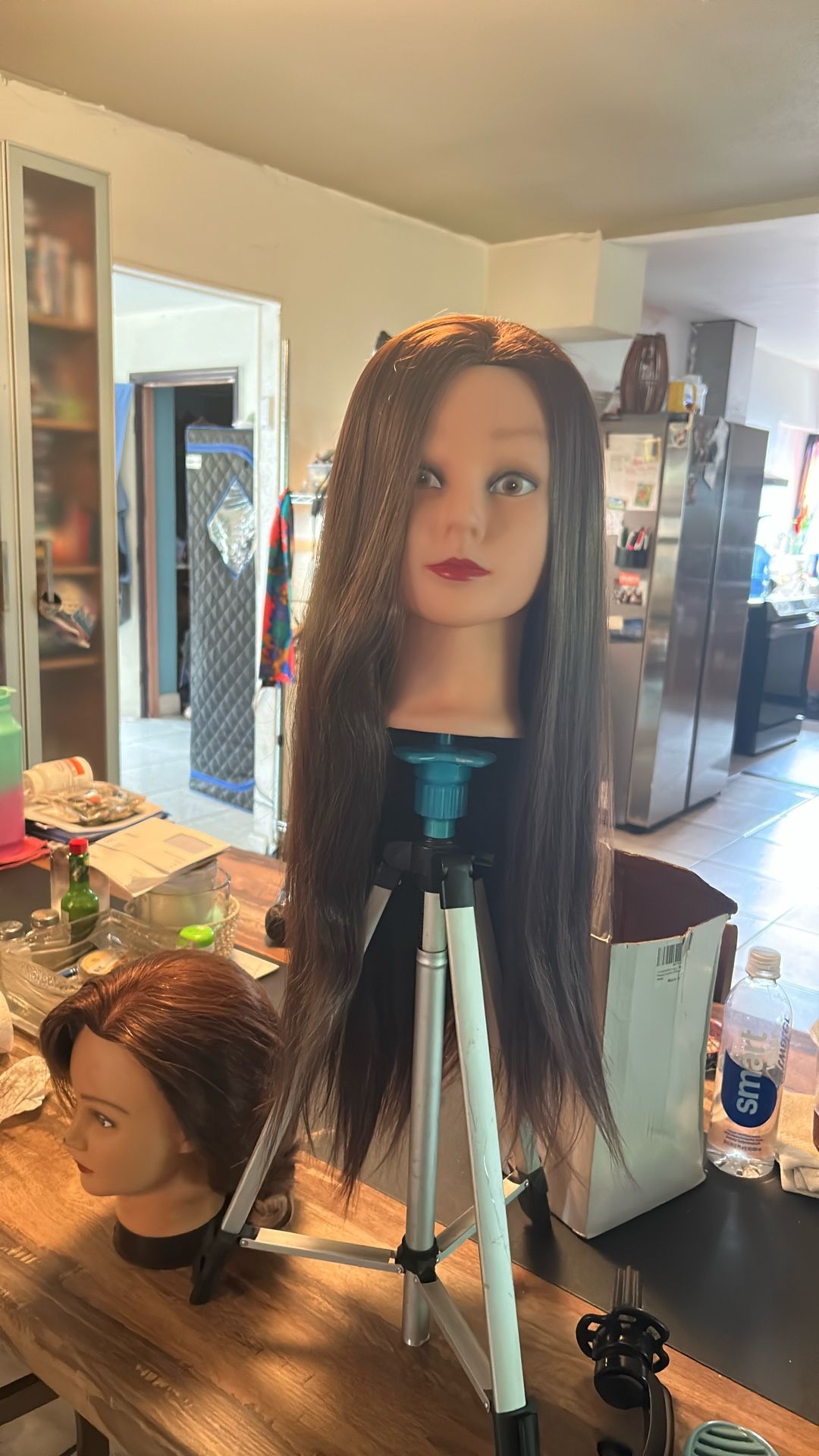 Human Hair Mannequin Head