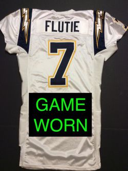 RARE! Doug Flutie GAME WORN Chargers Jersey!