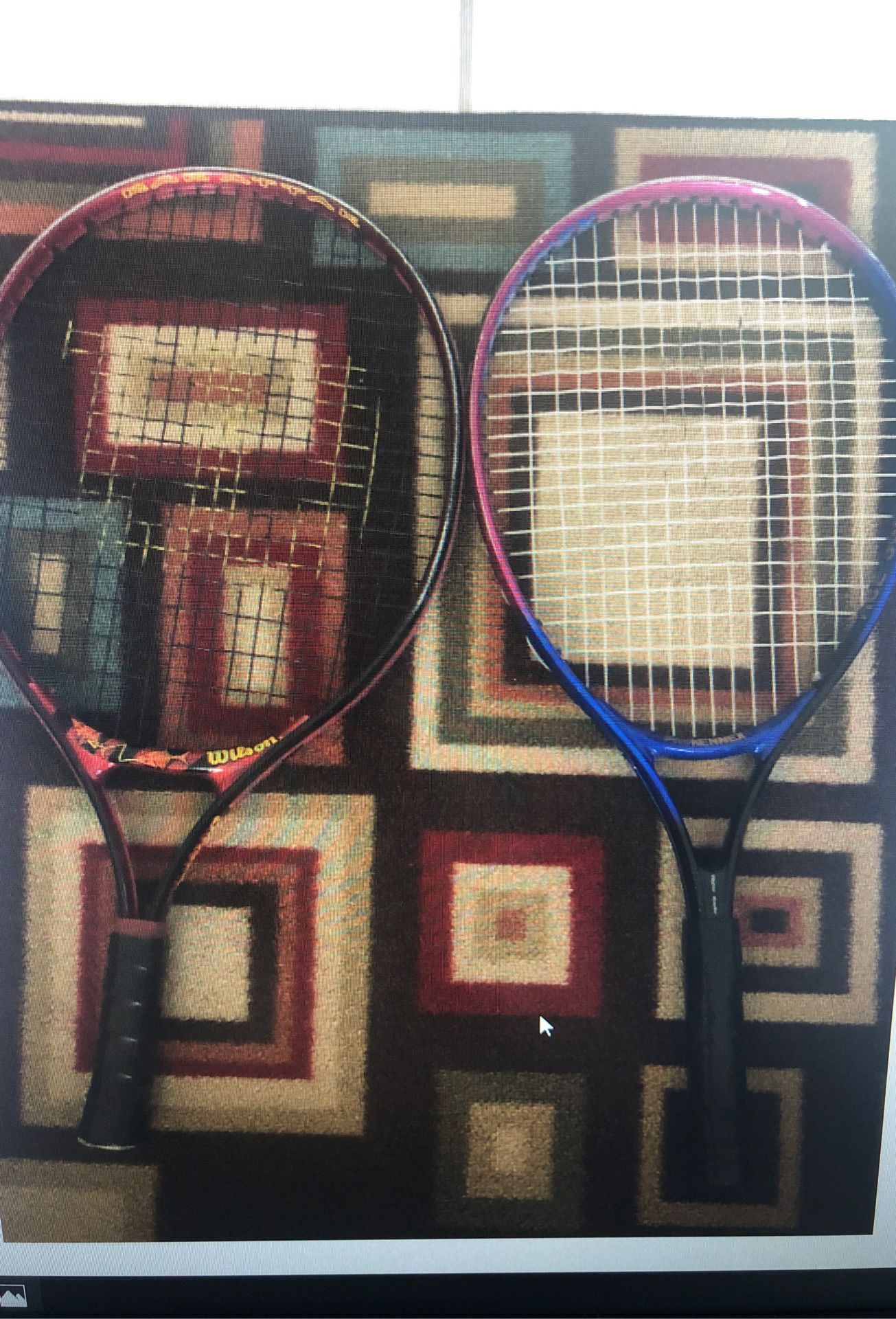 2 tennis rackets (Wilson& prokennex)