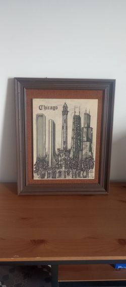Chicago picture in marble/ alabaster