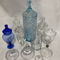 Vintage Antique Glass Lot Depression MCM