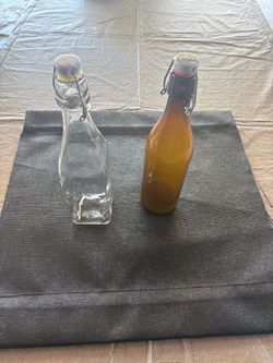 2 Swing Top Glass Bottles