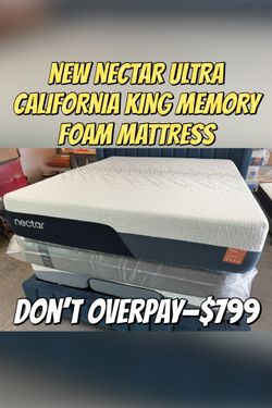 NEW NECTAR ULTRA CALIFORNIA KING MEMORY FOAM MATTRESS