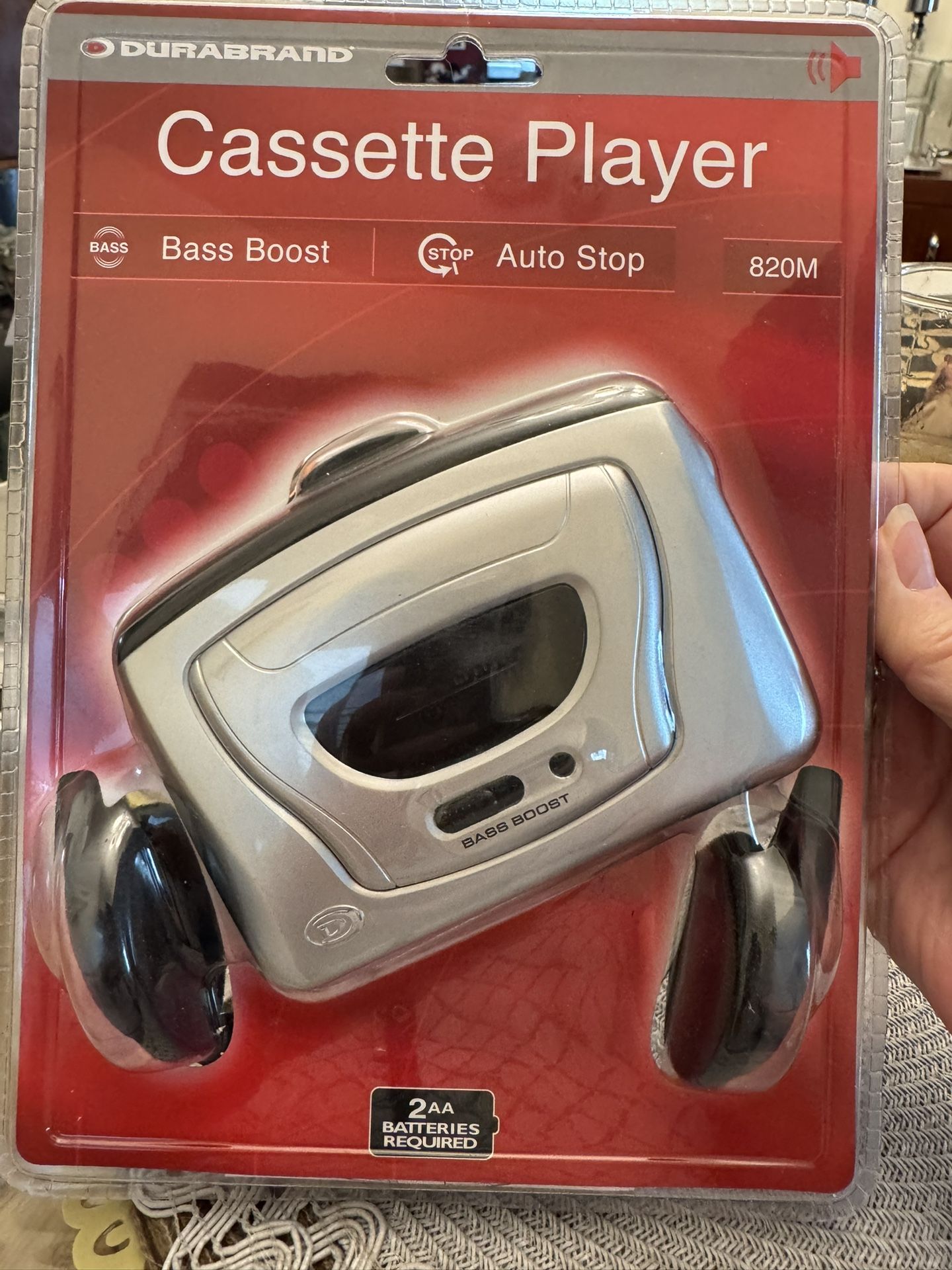 DURABRAND Portable Cassette Tape Player 820M New Old Stock Stereo Headphones NEW